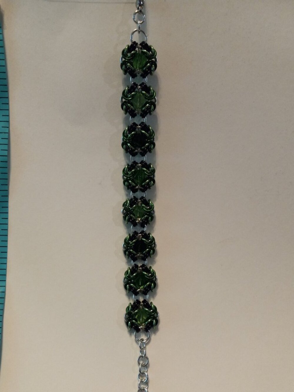 Green Captured Byzantine bracelet